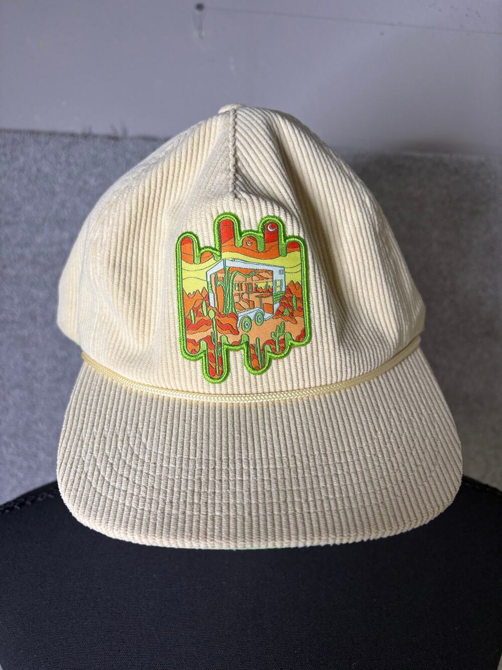 Meow Wolf Desert Trailer Corduroy Hat Cream Southwest Cap
